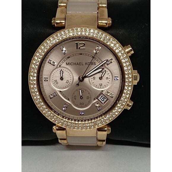 Michael Kors Parker MK5896 Womens Stainless Steel Analog Dial Quartz Watch WO303 - Picture 2 of 12